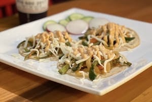 Vegetarian Tacos Poblanos.