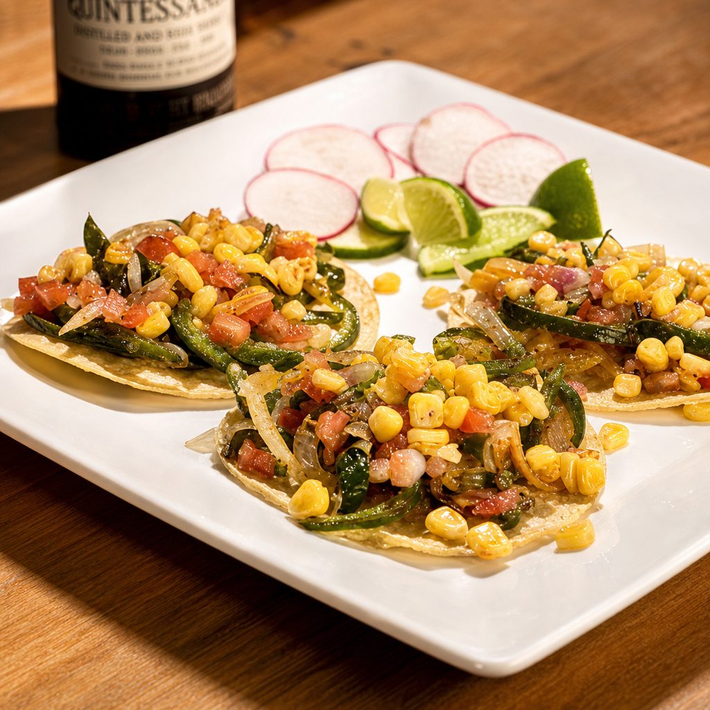 Vegan Tacos Poblanos.