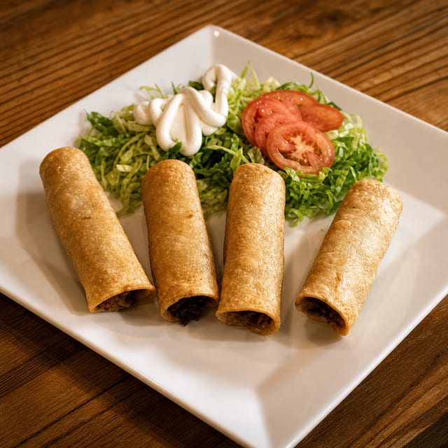Crispy Chicken Flautas.